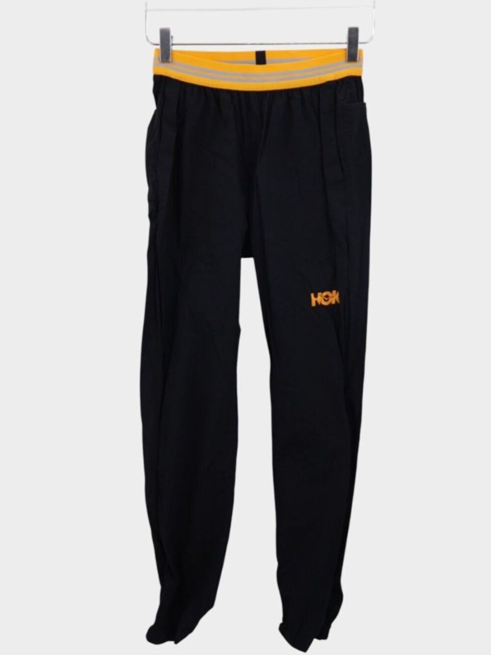 Hoka One One Running Pants Size S Black Yellow Reflective Athletic Jogger